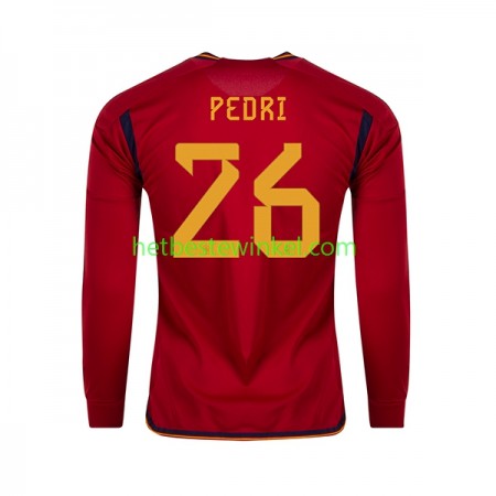Spanje PEDRI 26 Voetbalshirts Thuis WK 2022 - LS
